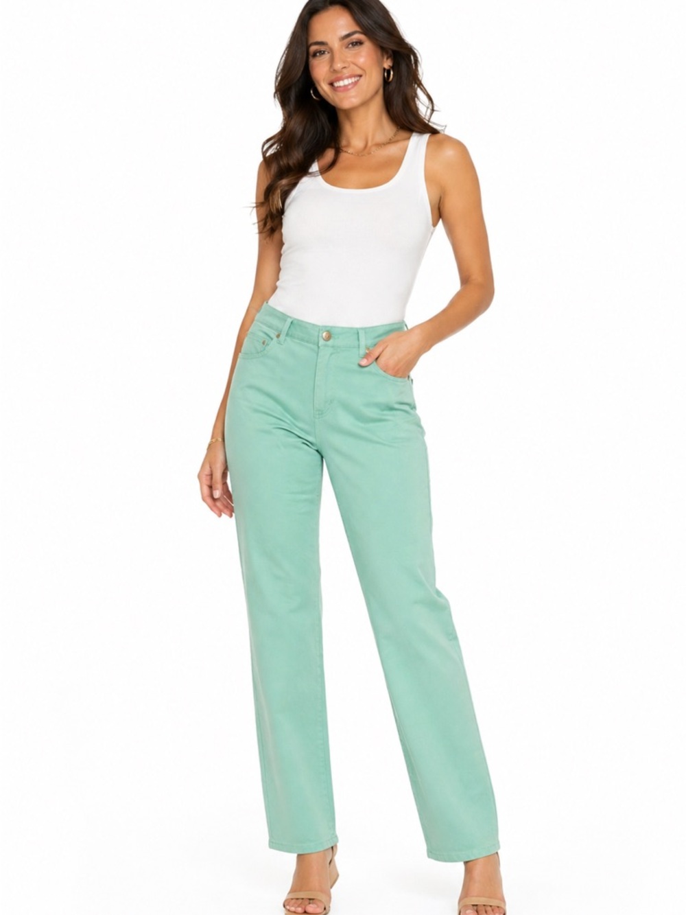 EUC Escada Size 38 Women's Green Casual Straight Leg Pants
